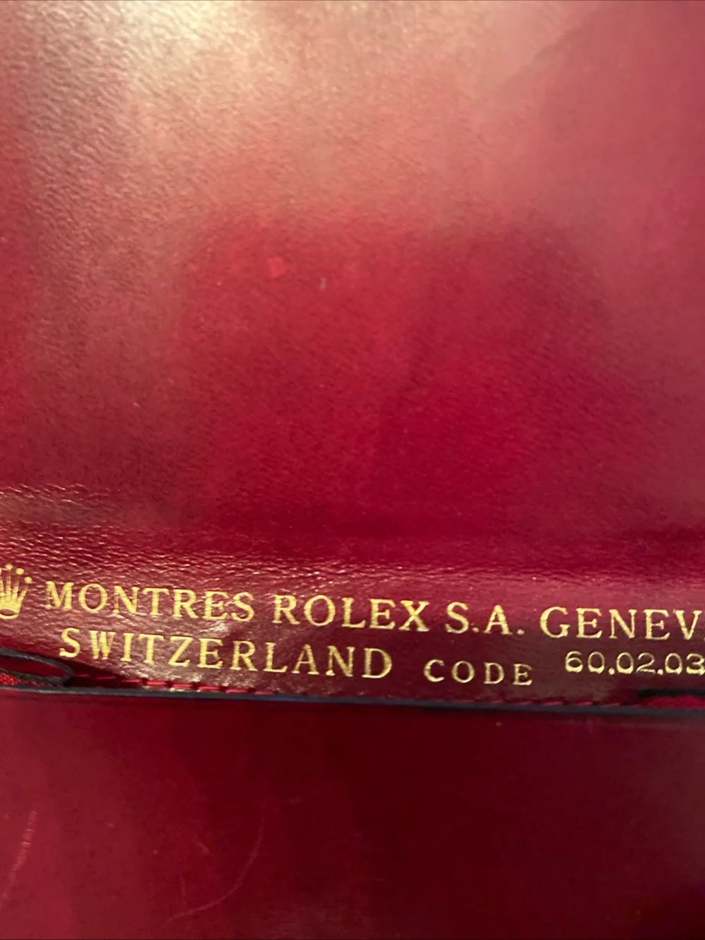 Rolex VTG  Geneva Red Oxblood Leather Wallet Men’s Bifold